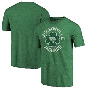 Jacksonville Jaguars Green St. Patrick’s Day Luck Tradition Tri-Blend T-Shirt